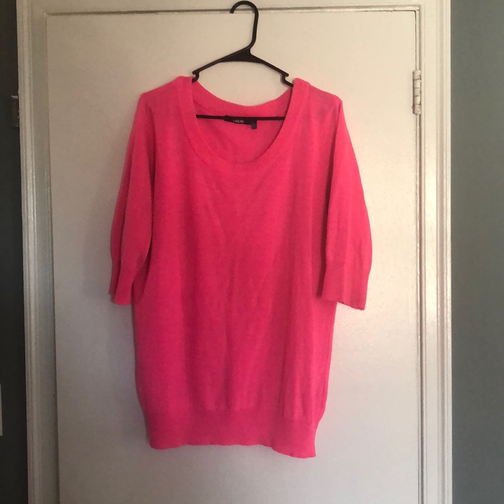 Hot pink 1/2 sleeve sweater